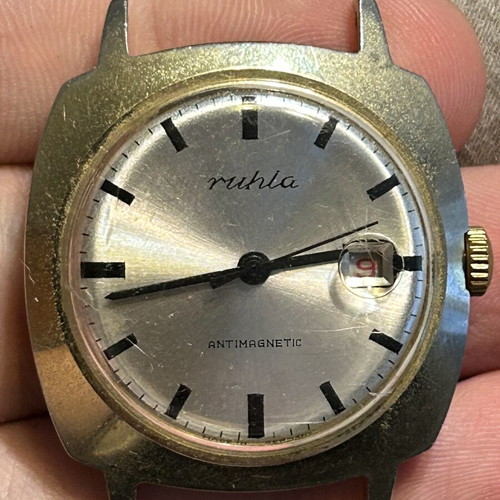 Ruhla GDR mechanical wristwatch like new, vintage 1950s–60s