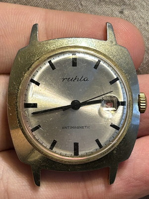 Ruhla GDR mechanical wristwatch like new, vintage 1950s–60s