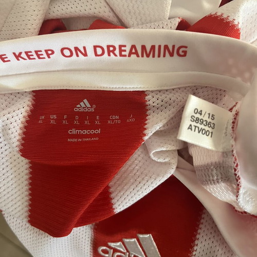 Olympiacos Home Jersey 15/16 with 90 Years Patch XL like new