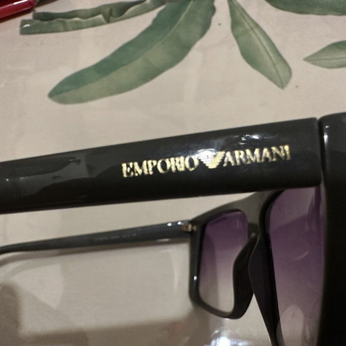 Emporio Armani sunglasses like new with black frame and purple gradient lenses