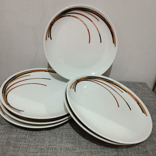 Porcelain plates set of six large like new