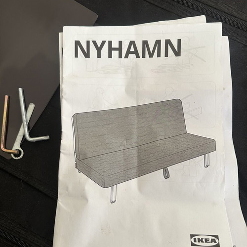 Three-seater sofa bed