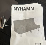 Three-seater sofa bed