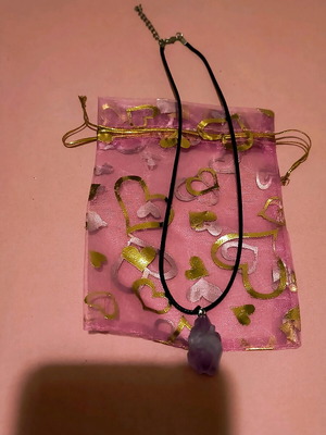 Necklace with natural amethyst stone like new