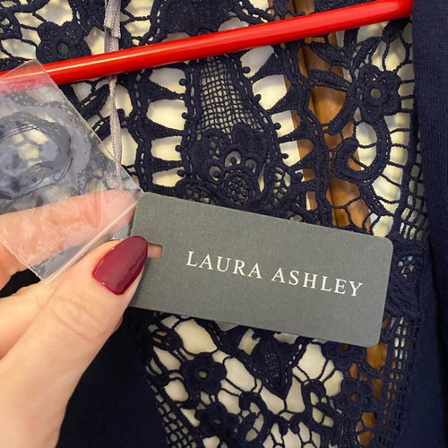 Laura Ashley bolero new, blue with lace detail