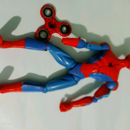 Teenage Mutant Ninja Turtles figures used with Spiderman