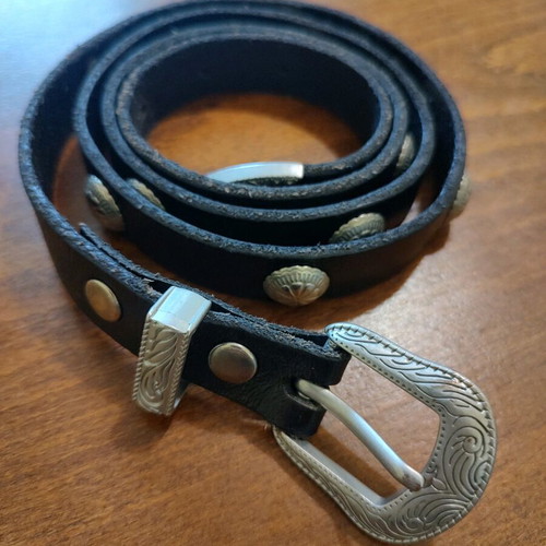 Gestuz genuine leather belt like new, black, adjustable