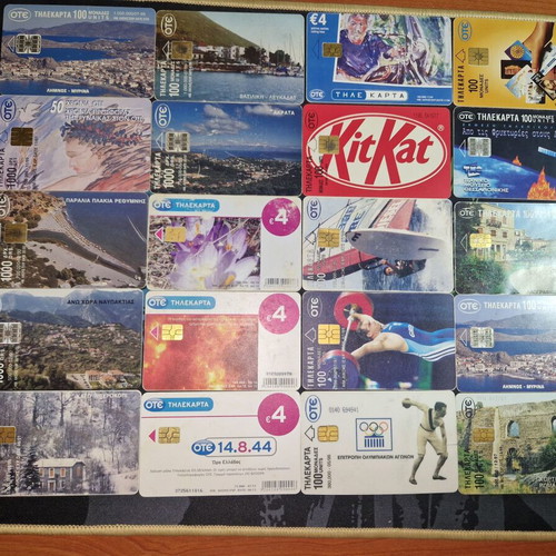 Phone cards used, pack of 197 pieces