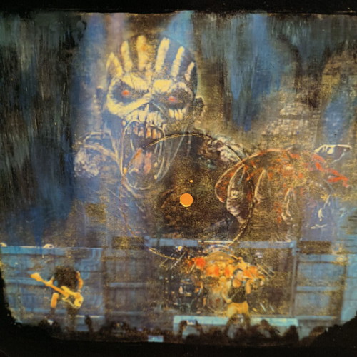 Iron Maiden decorative vinyl in frame