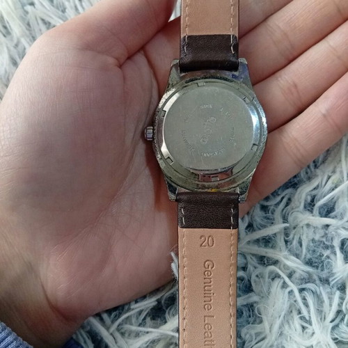 Oxette women's watch used with brown leather strap