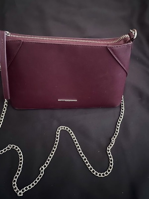 Bershka crossbody bag purple with chain