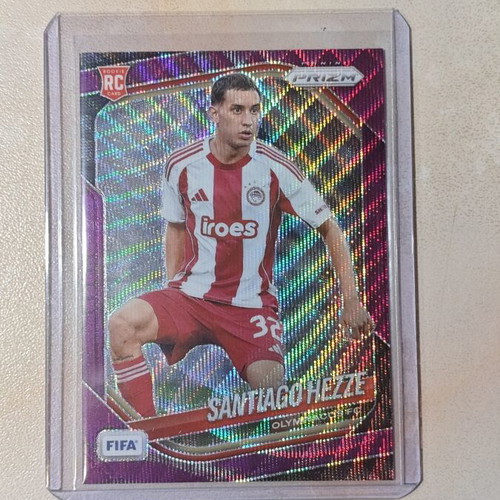 Santiago Hezze Rookie Card 2025-26 Panini Prizm FIFA Soccer Purple Parallel mint