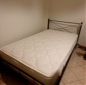 Κρεβάτι ημίδιπλο μεταλλικό με στρώμα ημίδιπλο Candia Strom
