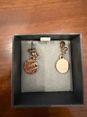 Loisir σκουλαρίκια ροζ χρυσό μεταχειρισμένα με βιδωτά κούμπωμα