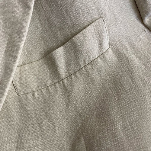 Men's summer jacket used, size L, beige with slightly wrinkled look