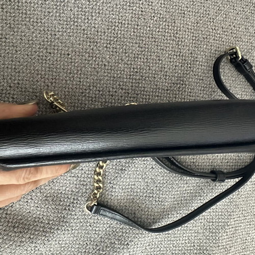 DKNY leather wallet-bag with strap
