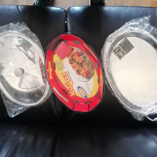 Marinex Pyrex Oval Glass Bakeware Set with Stainless Steel Lid