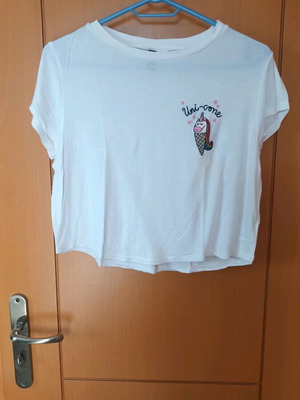 H&M short-sleeve shirt used, size M, white