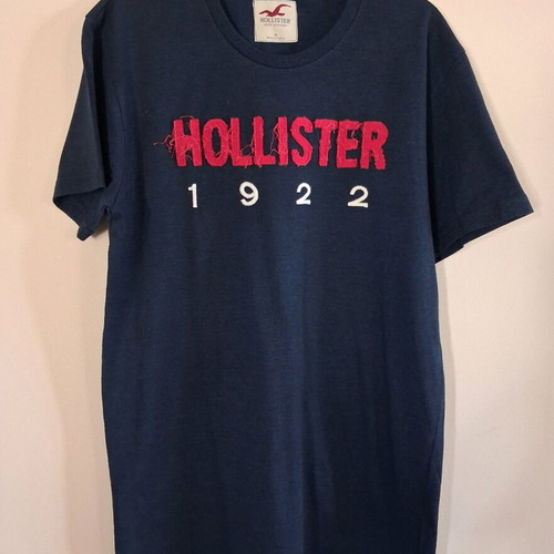 T-shirt Hollister dark blue, like new, size M, 100% cotton