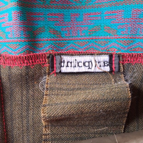 Boho skirt with patchwork in excellent condition, 100% wool