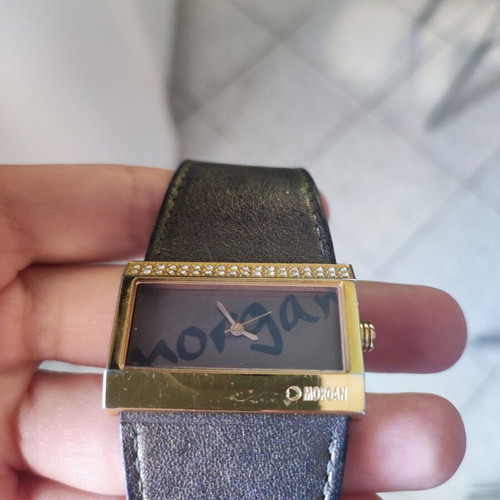 Morgan wristwatch used, bronze with diamonds