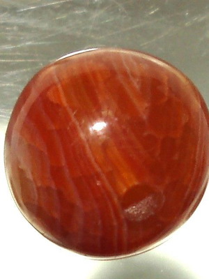 Natural agate bead like new, drilled 14.30 mm, 17.70 ct