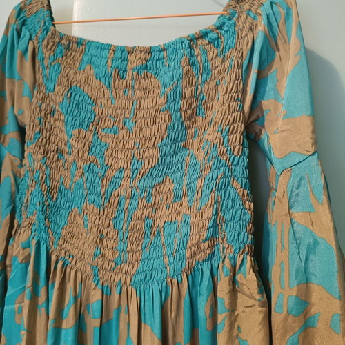 Acai silk boho summer dress, multicolor
