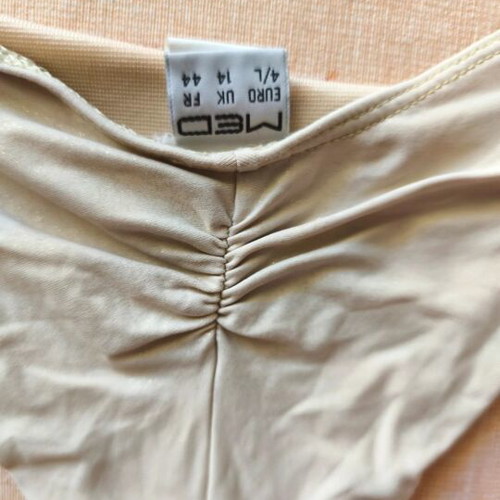 Women's swimsuit Med used, beige and gold, size L