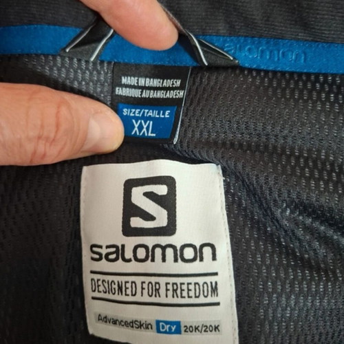 Salomon jacket XXL new, blue, waterproof