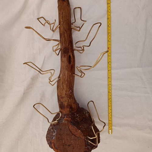 Amadeus Pipe Stand for 8 Pipes made from Heather Root used, 1980s