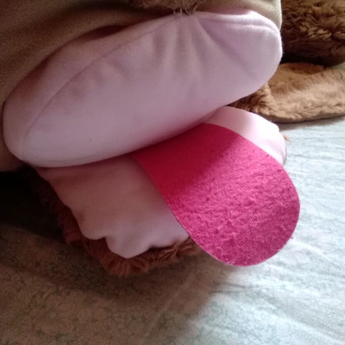 Large plush dog in brown color like new