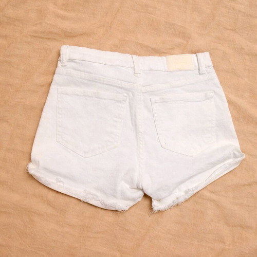 Bershka White Denim Shorts size 38 like new