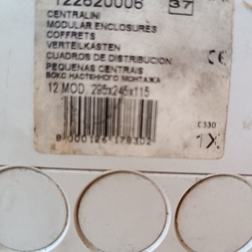 ABB panel 1 row like new with fuses and 2 waterproof sockets