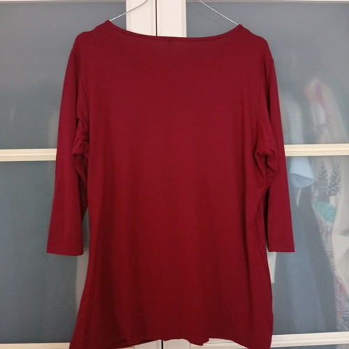 Basic Collection burgundy blouse 3/4 sleeve small used