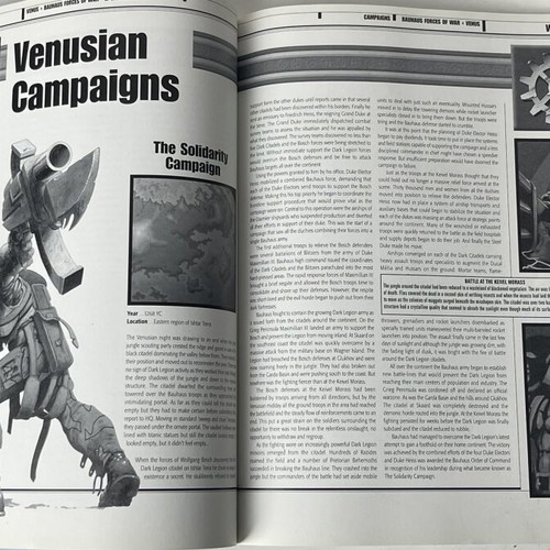 Warzone Venus Bauhaus Forces of War supplement rulebook used