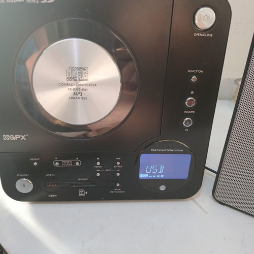 GPX sound system like new with CD, MP3, tuner, aux, USB, SD