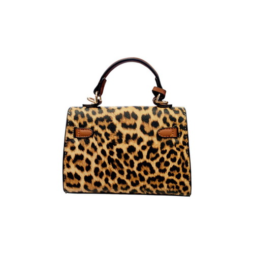 Animal print handbag new, black and brown