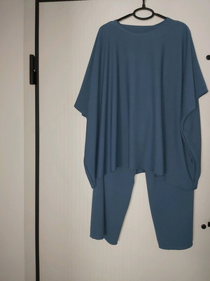 Plus size ribbed set blue like new