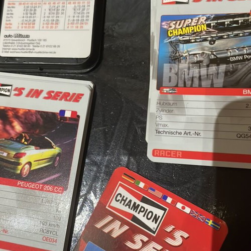 BMW Power Quartett Card Game 2003 like new with promotional calendar