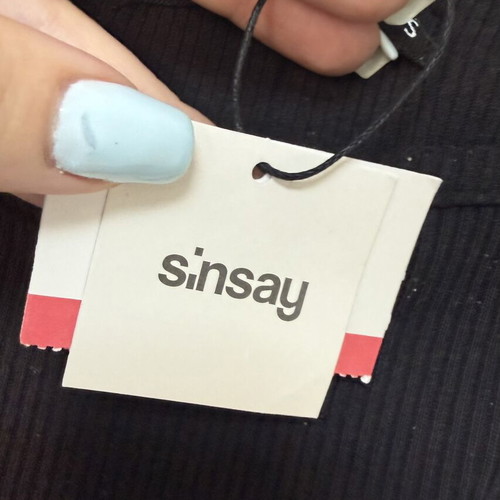 Sinsay Black Cotton Ribbed Tank Crop Top New With Tags