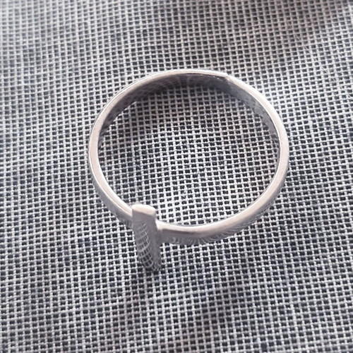Cross ring 925 silver with small cross handmade new