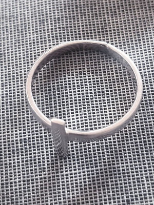 Cross ring 925 silver with small cross handmade new