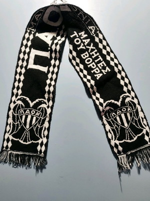Vintage PAOK scarf used with Machites tou Vorra design