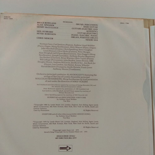 Jesus Christ Superstar double LP used, rock opera by Andrew Lloyd Webber