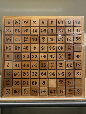 Wooden educative game new, size 28x28 cm