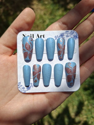 Press On Nails New Set with Application Tools
