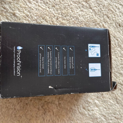 ProofVision wall charger for electric toothbrush new, white