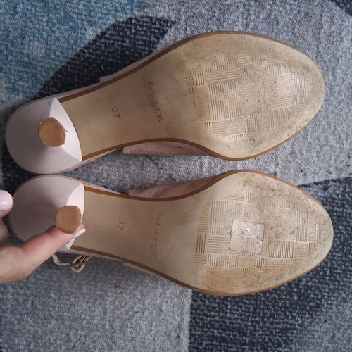 Elite sling back leather pumps size 37 used, pink