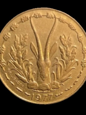 10 Francs CFA coin 1977 West African States