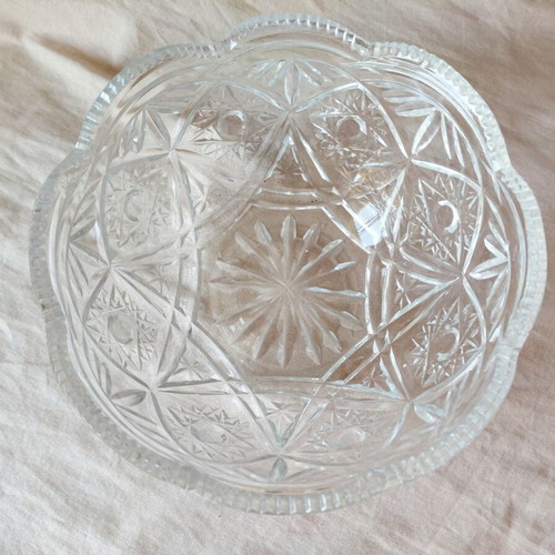 Vintage crystal serving platter 23cm like new